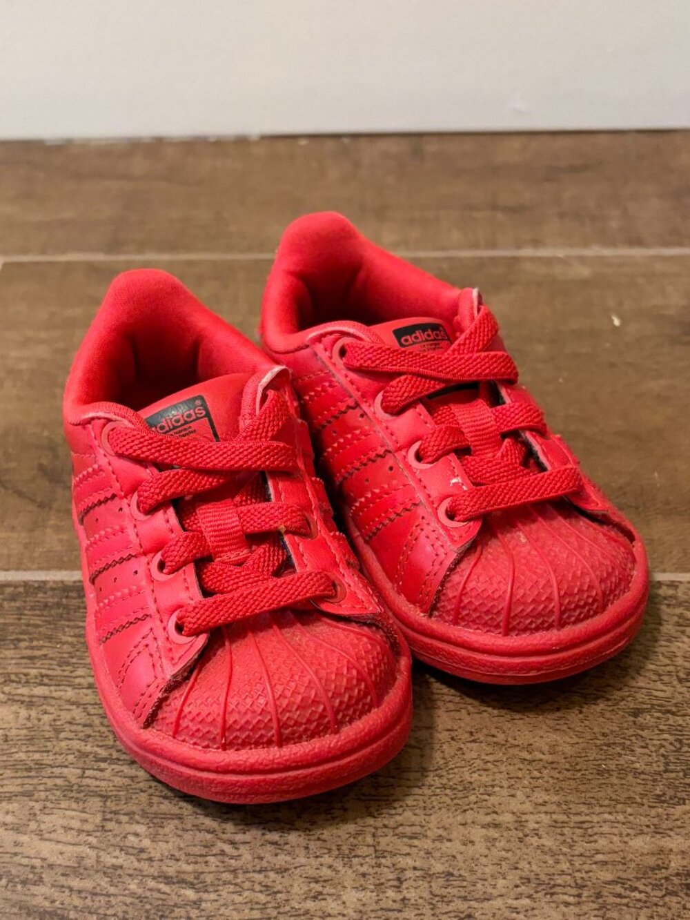 Toddler Adidas mono red